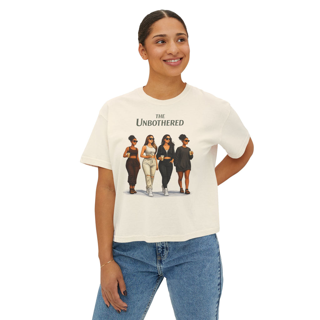 The Unbothered Oversized Boxy TShirt | Confident Women Graphic Tee | Relaxed Fit Statement Shirt | Modern Street Style Top