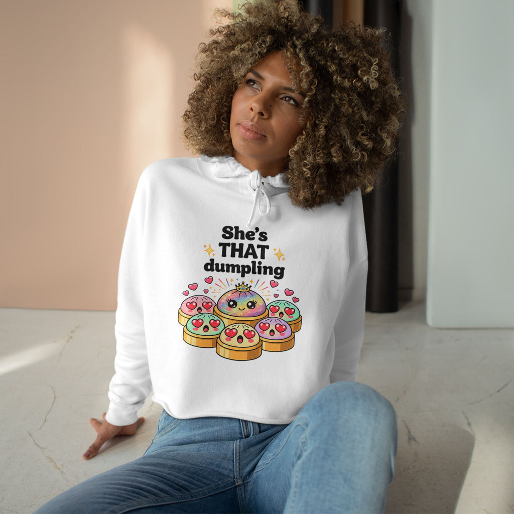 She's THAT Dumpling Cropped Hoodie | Glitter Dumpling Trend | Viral TikTok Sweatshirt