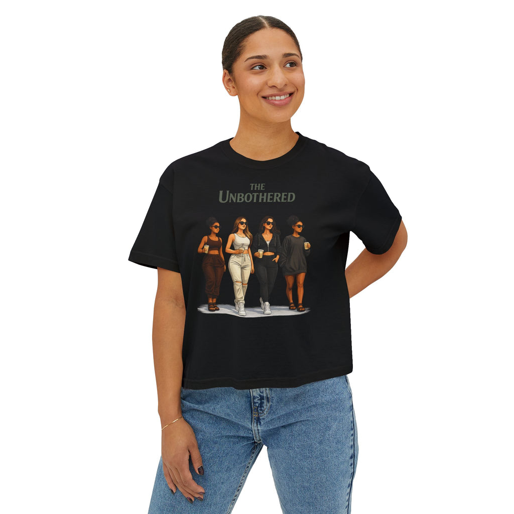 The Unbothered Oversized Boxy TShirt | Confident Women Graphic Tee | Relaxed Fit Statement Shirt | Modern Street Style Top