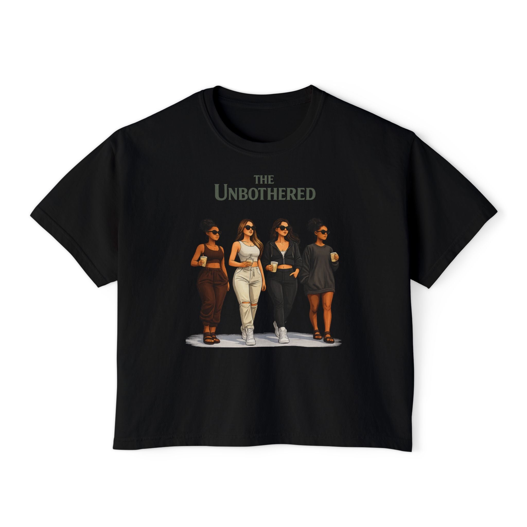 The Unbothered Oversized Boxy TShirt | Confident Women Graphic Tee | Relaxed Fit Statement Shirt | Modern Street Style Top