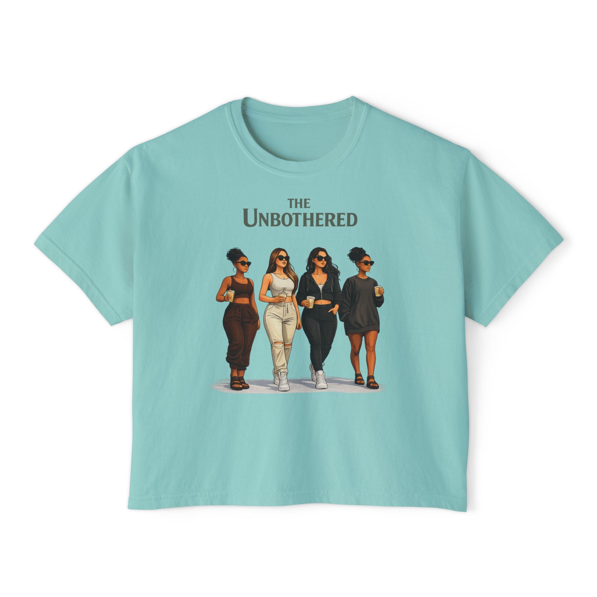 The Unbothered Oversized Boxy TShirt | Confident Women Graphic Tee | Relaxed Fit Statement Shirt | Modern Street Style Top