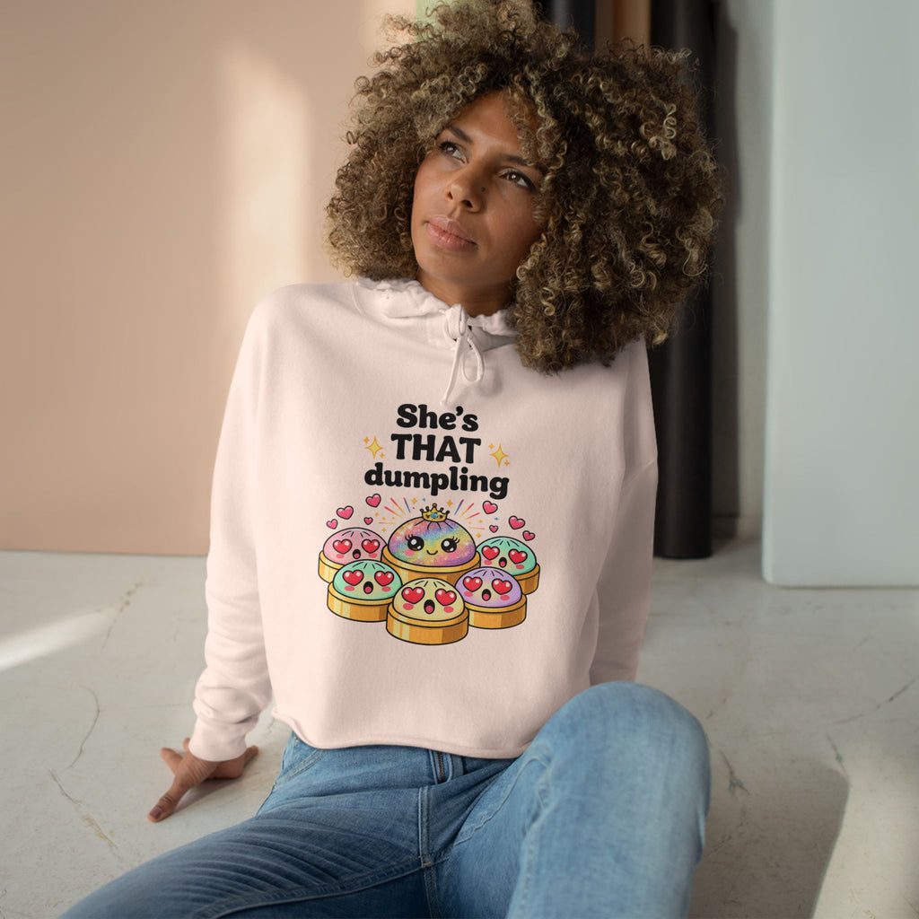 She's THAT Dumpling Cropped Hoodie | Glitter Dumpling Trend | Viral TikTok Sweatshirt