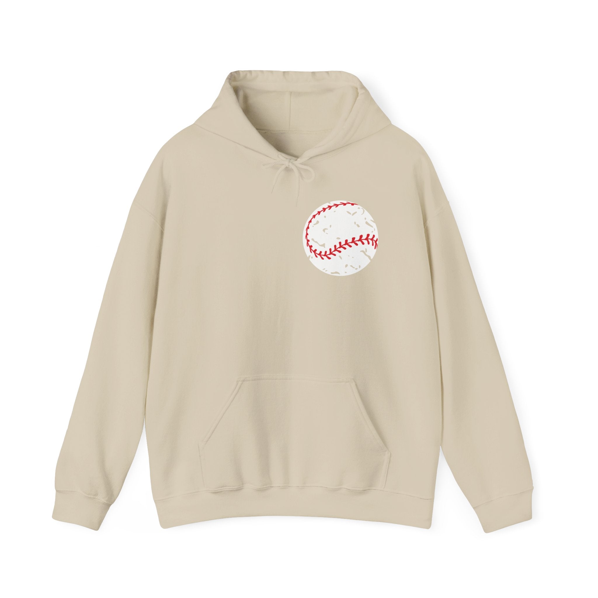 Vintage Baseball Hoodie - Classic Script Design Game Day Sweatshirt
