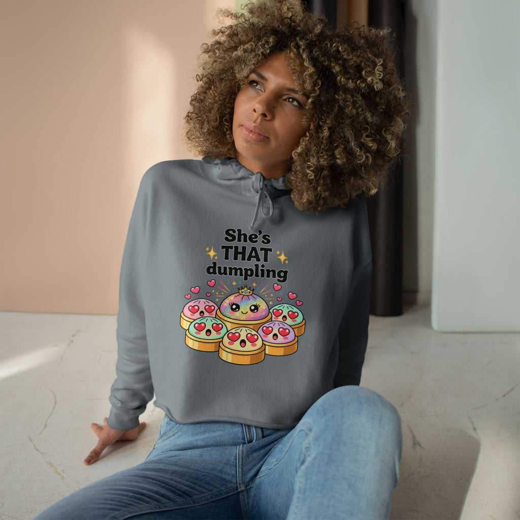 She's THAT Dumpling Cropped Hoodie | Glitter Dumpling Trend | Viral TikTok Sweatshirt