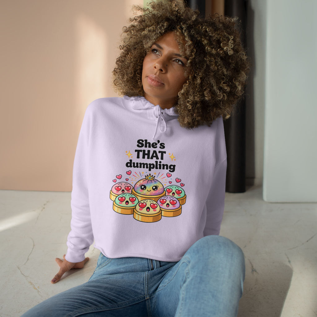 She's THAT Dumpling Cropped Hoodie | Glitter Dumpling Trend | Viral TikTok Sweatshirt