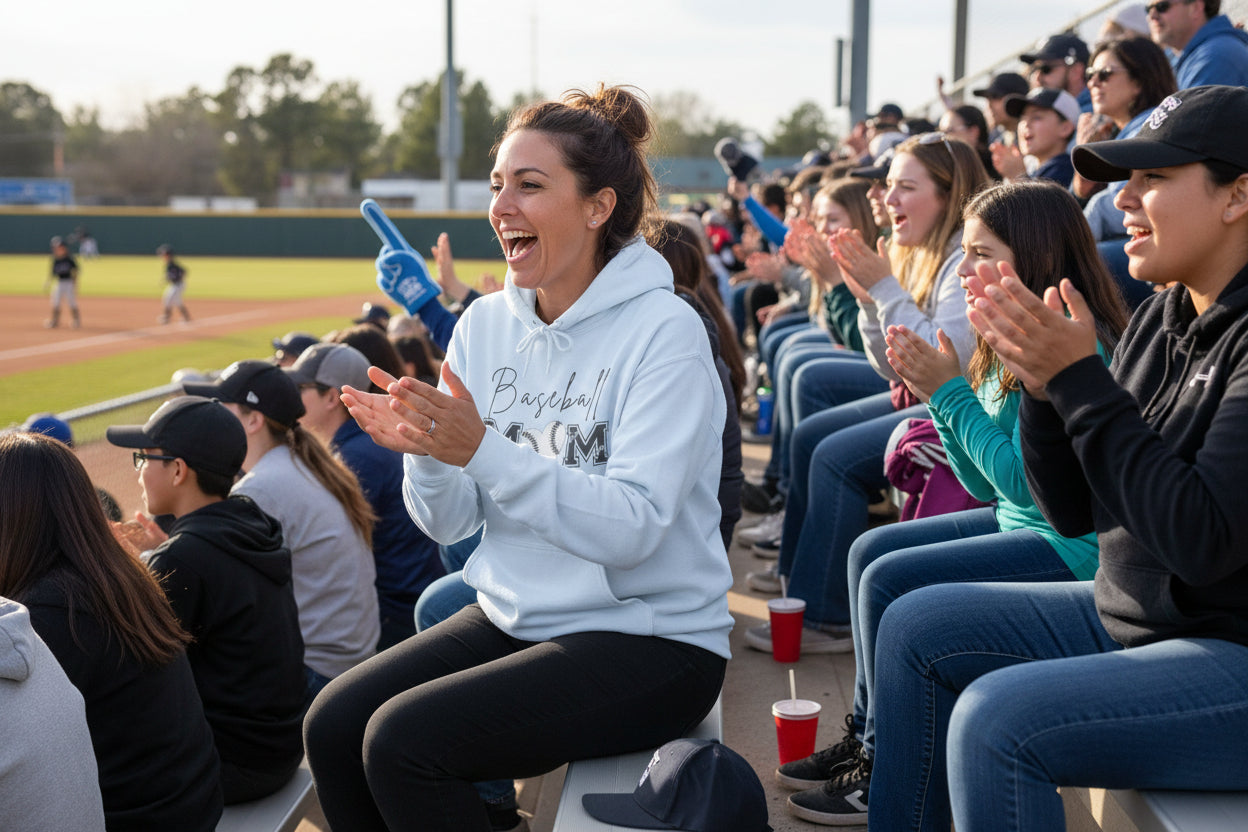 Baseball Mom Hoodie - Unisex Heavy Blend Hooded Sweatshirt