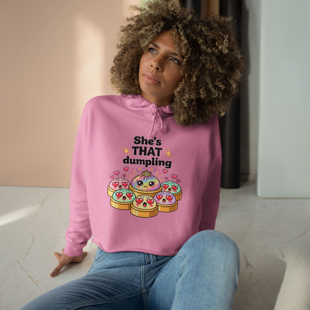 She's THAT Dumpling Cropped Hoodie | Glitter Dumpling Trend | Viral TikTok Sweatshirt