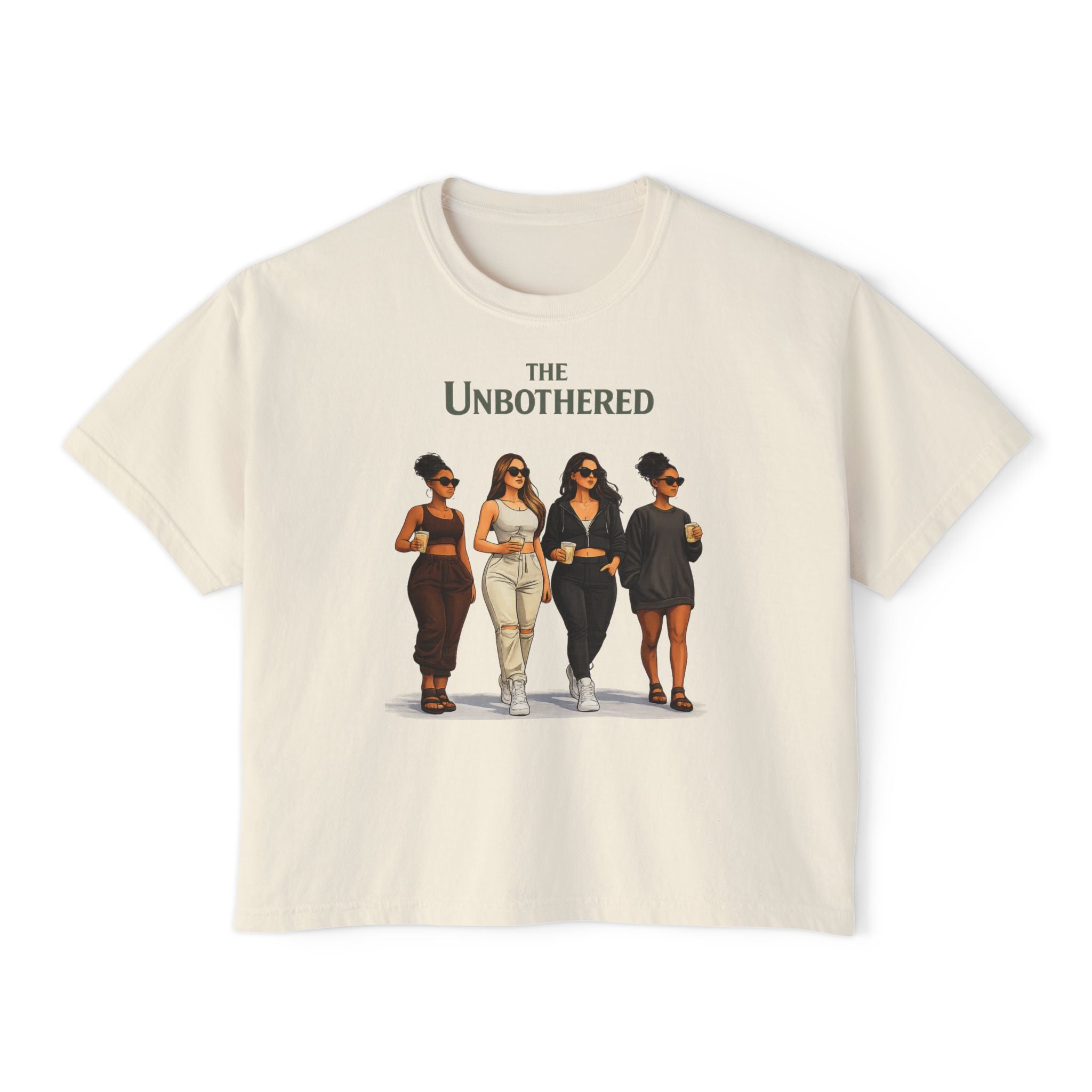 The Unbothered Oversized Boxy TShirt | Confident Women Graphic Tee | Relaxed Fit Statement Shirt | Modern Street Style Top