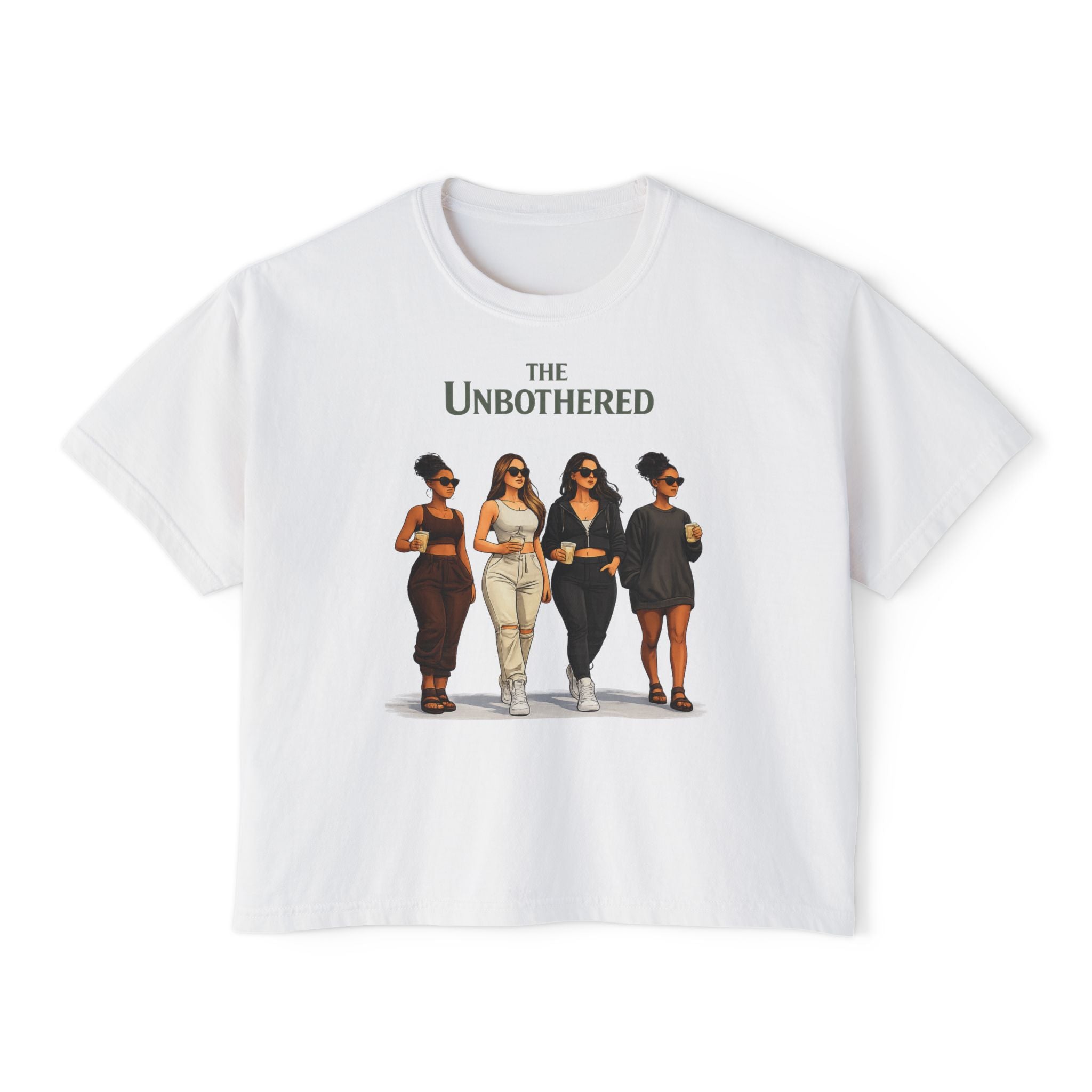 The Unbothered Oversized Boxy TShirt | Confident Women Graphic Tee | Relaxed Fit Statement Shirt | Modern Street Style Top