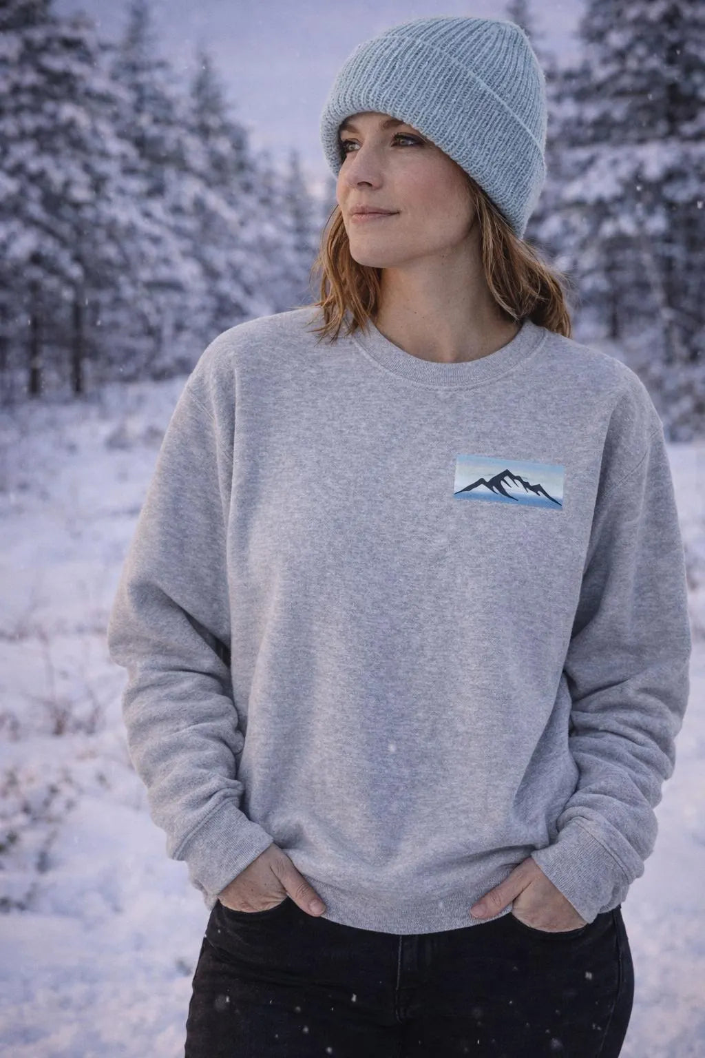 Embrace the Chill | Mountain Sweatshirt | Cozy Winter Crewneck