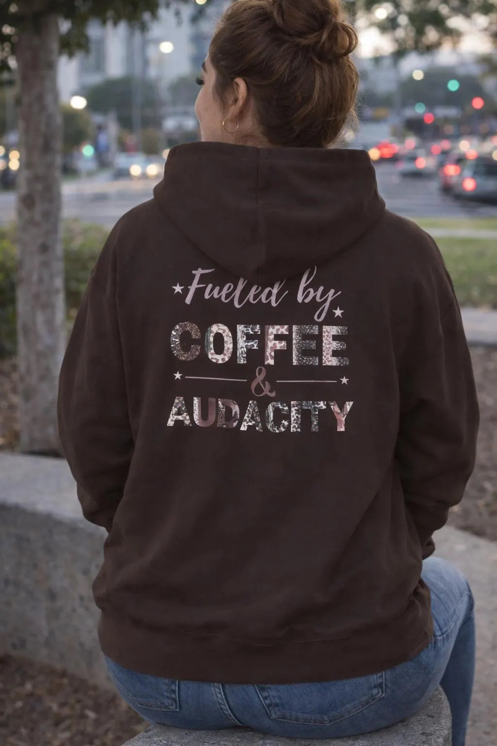 Fueled by Coffee and Audacity Hoodie | Coffee Lover Gift
